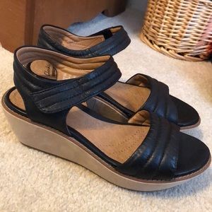 Clark’s ankle wedge heels
